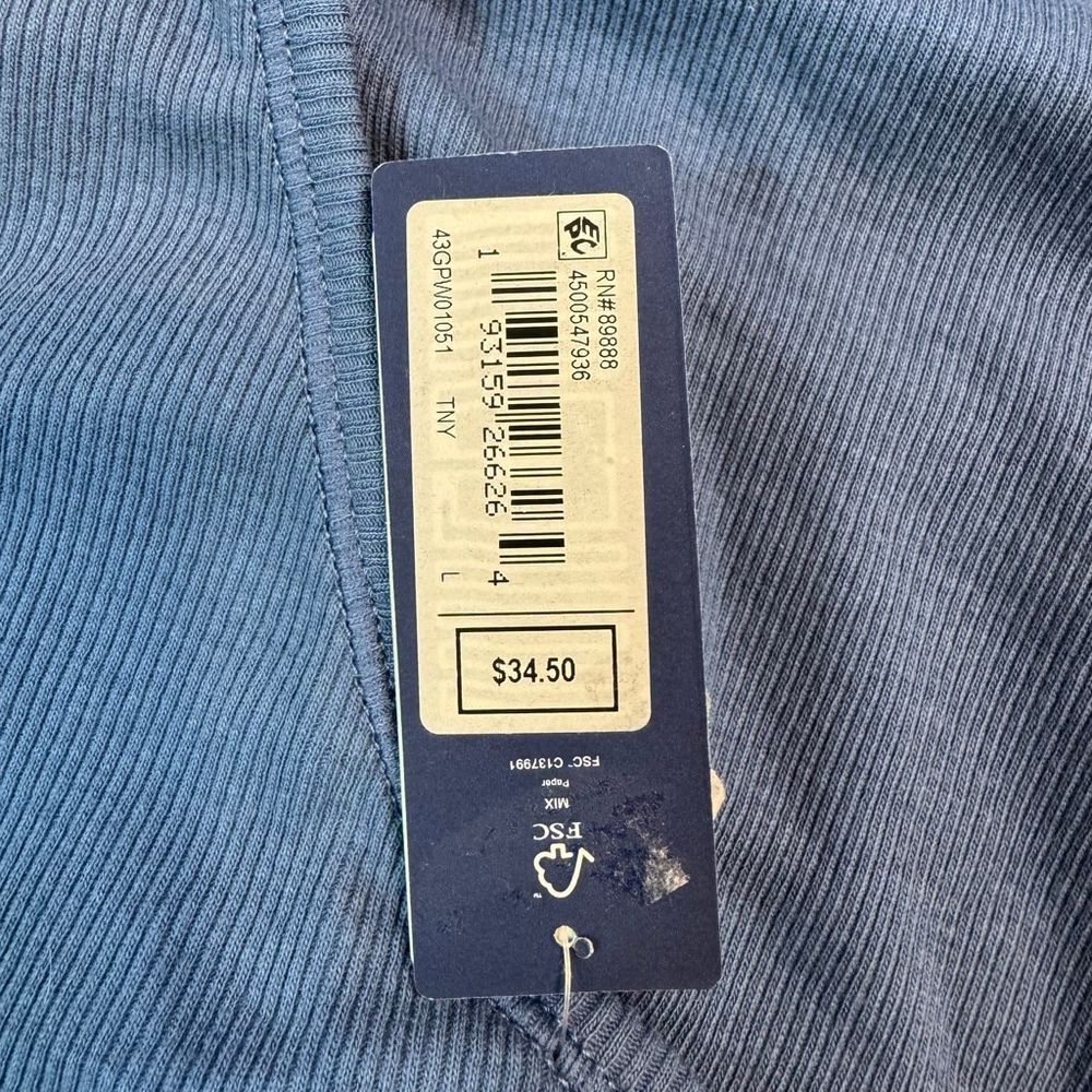 Lot of 2 - GAP BODY Cotton Rib Racerback Bralette Blue Size Medium - Picture 4 of 8